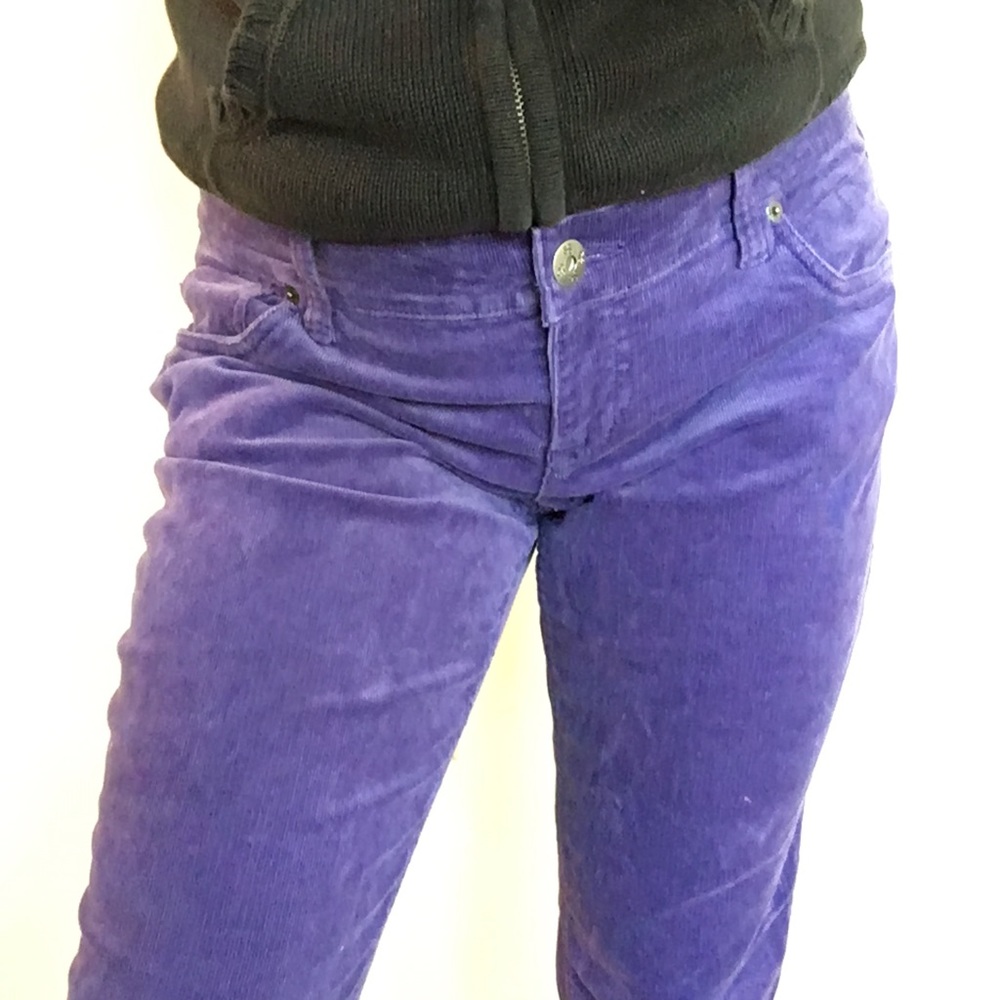 Periwinkle Blue-Purple Stretch Corduroy Pants